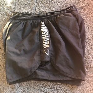 Black Gymshark running shorts